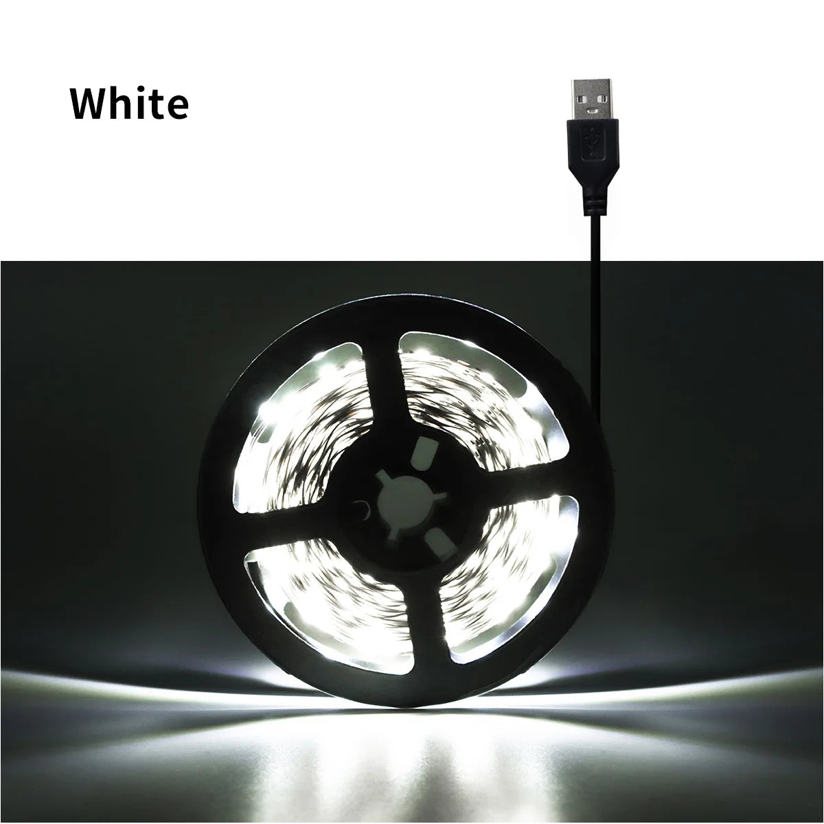 Tira LED USB 5V 2835 – Luz de Fundo para TV, Branca e Warm White – Decoração de Casa 1–5 m