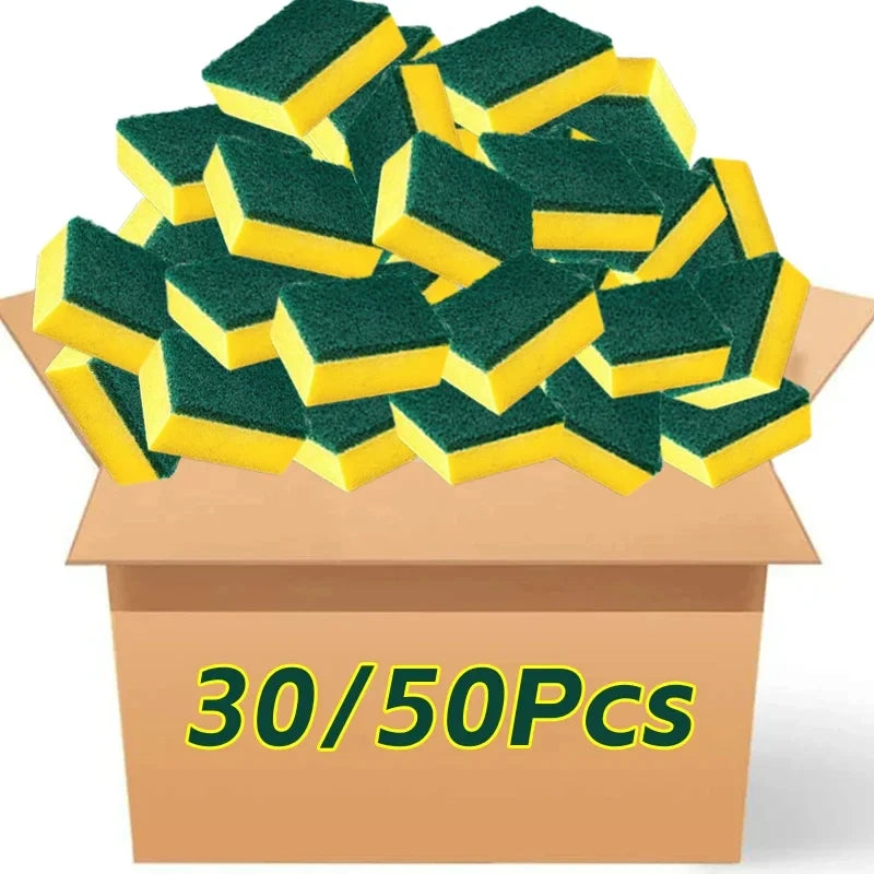 Esponja Mágica Dupla Face – Limpeza Pesada para Moto, Cozinha e Panelas