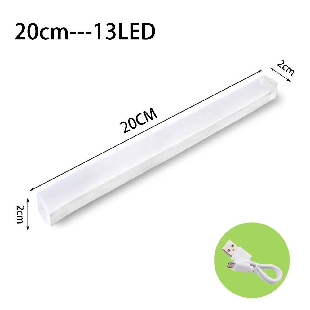 Luz Noturna LED com Sensor de Movimento ED – Recarregável USB Tipo C, Sem Fio, para Armário, Escada, Cozinha