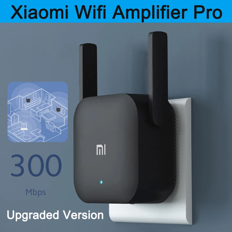 Xiaomi Repetidor Wi-Fi Pro Mi – Amplificador de Sinal, Extensor de Rede 300Mbps 2.4GHz, 2 Antenas, Roteador para Casa e Escritório