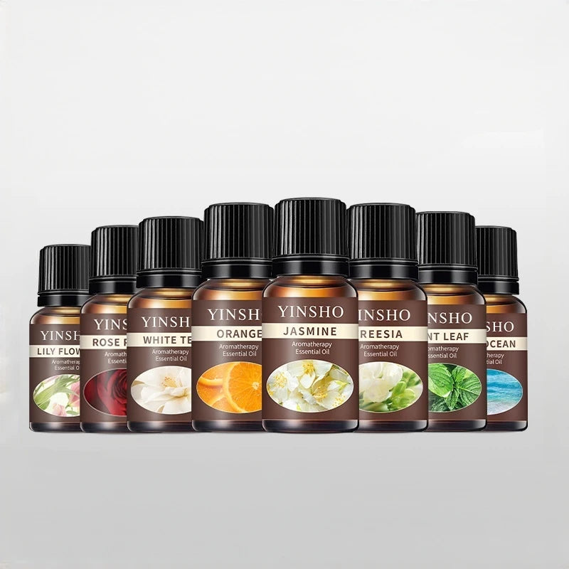 13 Flavors 10ml Essential Oils For Aroma Diffuser AirHumidifier Home Water-soluble Lavender Rose Eucalyptus White Peach Oolong