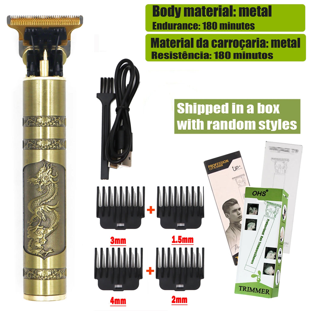 Máquina de Cortar Cabelo e Barba Profissional T9 Trimmer