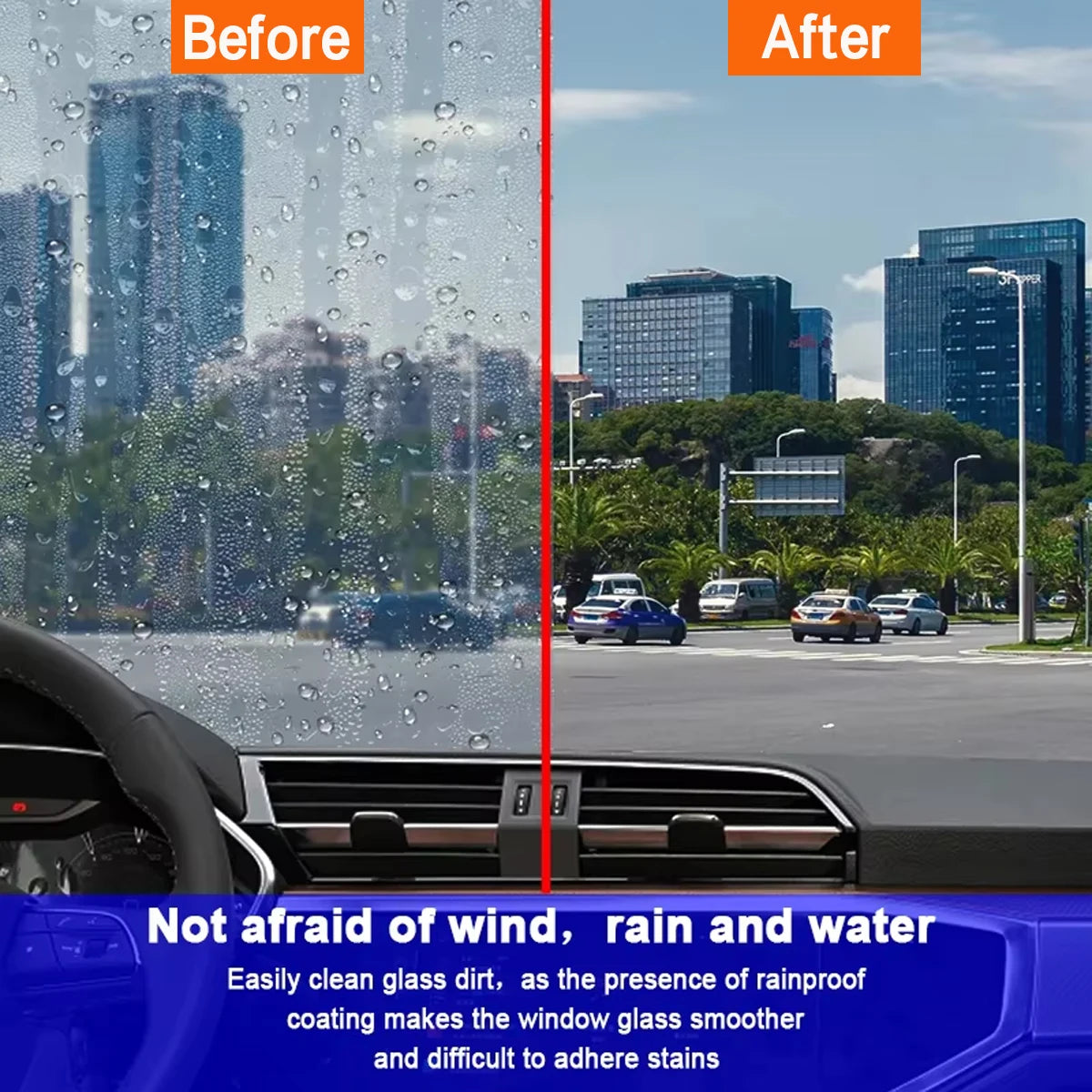 Car Glass Oil Film Remover – Brush e Esponja para Limpeza de Para-brisas