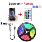 Fita LED Bluetooth SMD 5050 – Controlável por APP, Luz Decorativa para TV e Quarto
