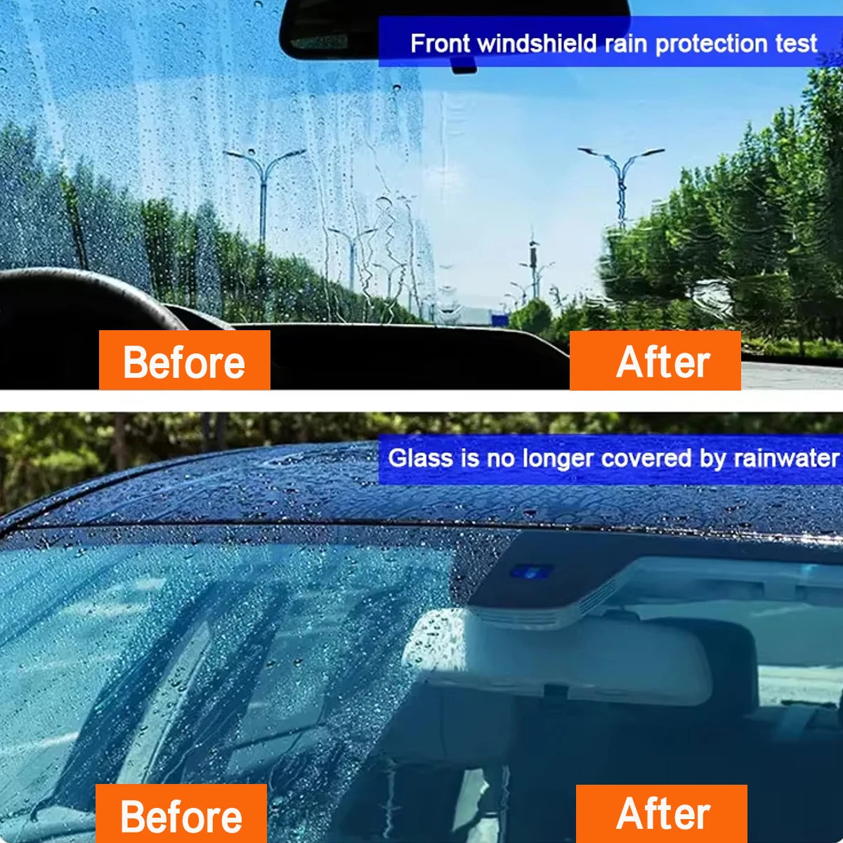 Car Glass Oil Film Remover – Brush e Esponja para Limpeza de Para-brisas