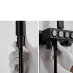 Extensor de Mangueira para Chuveiro 1,5m – Tubo de Aço Inox Preto para Banheiro, Acessório de Torneira e Gaveta