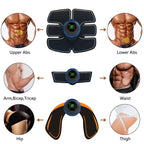 Estimulador Muscular EMS USB Recarregável – Hip Trainer e Abdominal ABS, Massageador Fitness para Emagrecimento e Modelagem Corporal